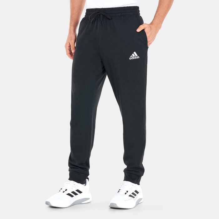 adidas Men’s Essentials Single Jersey Tapered Cuff Pants Black adidas Men’s Essentials Single Jersey Tapered Cuff Pants Black image number 0