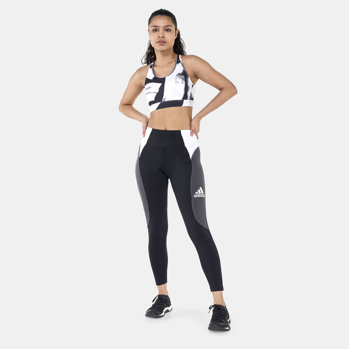 adidas Women's All Over Printed Medium-Support Sports Bra Multi adidas Women's All Over Printed Medium-Support Sports Bra Multi image number 2