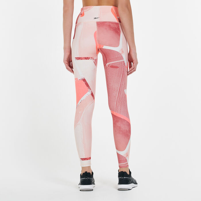 Reebok Women's Lux Bold Leggings Orange Reebok Women's Lux Bold Leggings Orange image number 1