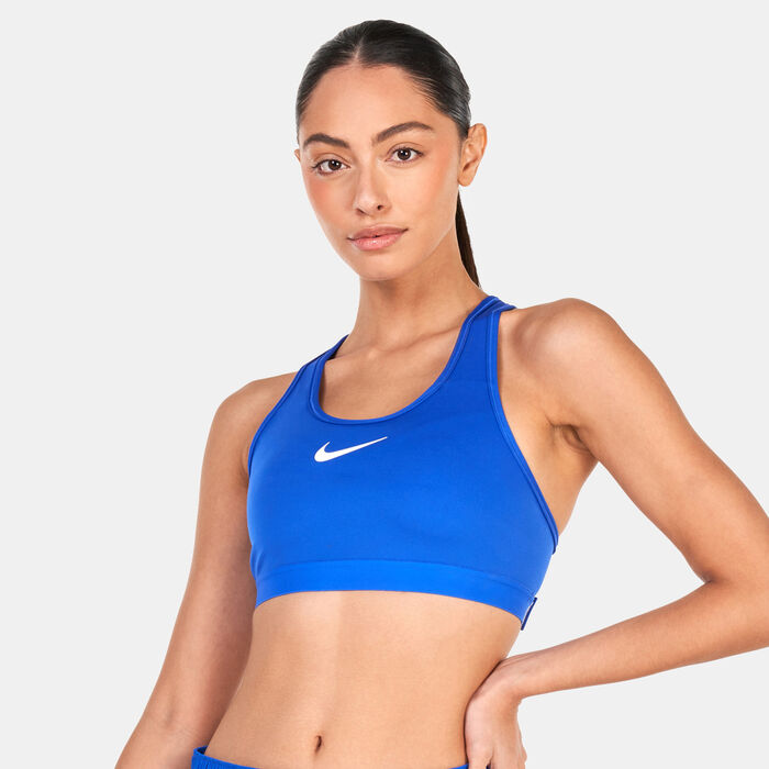Nike Women's Swoosh High Support Non-Padded Sports Bra Blue image number 0
