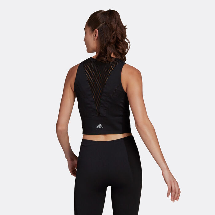 adidas Women's Aeroknit Sports Bra Black image number 1