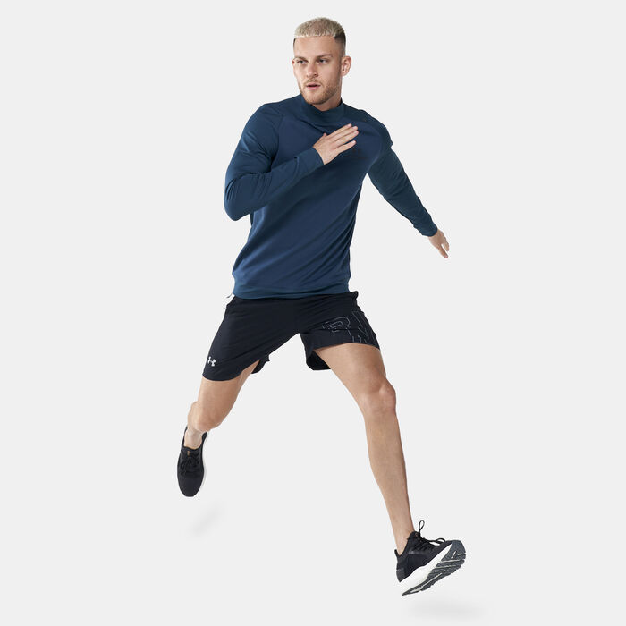 Under Armour Men's UA RUSH™ All Purpose Mock Top Blue Under Armour Men's UA RUSH™ All Purpose Mock Top Blue image number 2