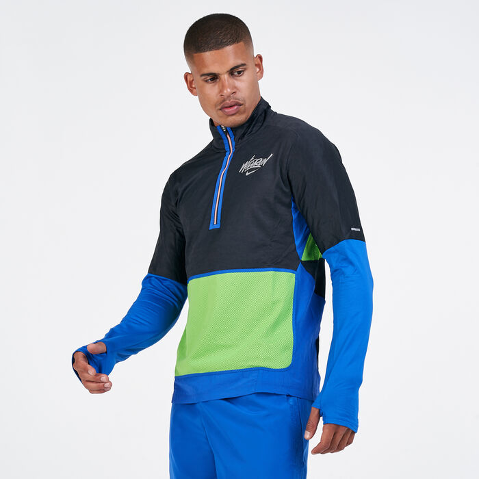 Nike Men's Dri-FIT Elemental Long Sleeves Running T-Shirt Multi Nike Men's Dri-FIT Elemental Long Sleeves Running T-Shirt Multi image number 0