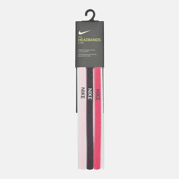 Nike Women's Elastic Headband (3 Pack) Pink image number 0
