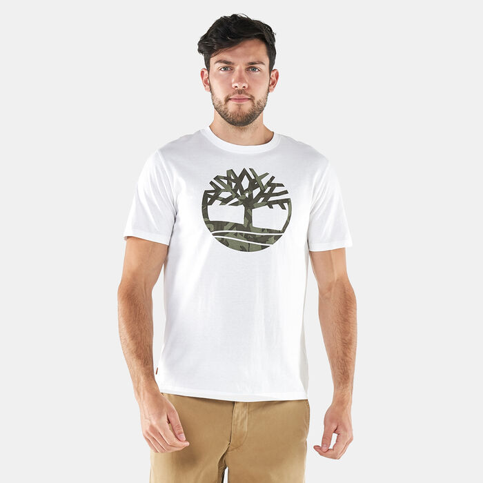 Timberland Men's Camo Tree Logo T-Shirt White Timberland Men's Camo Tree Logo T-Shirt White image number 0