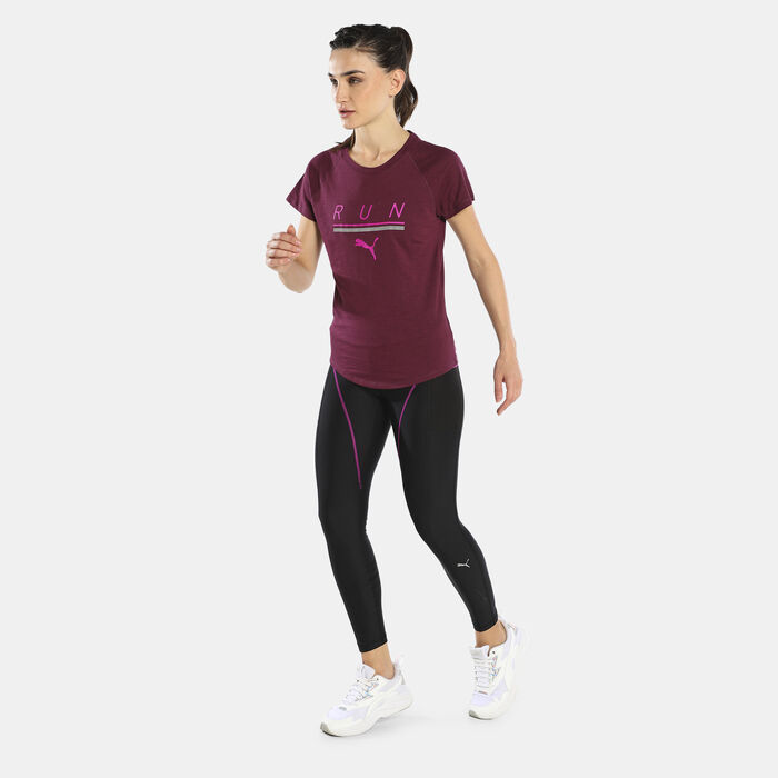 PUMA Women's Run 5K Logo T-Shirt Purple image number 2