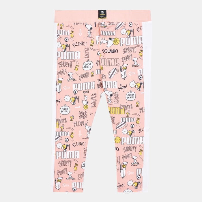 PUMA Kids' X PEANUTS T7 Leggings Pink PUMA Kids' X PEANUTS T7 Leggings Pink image number 1