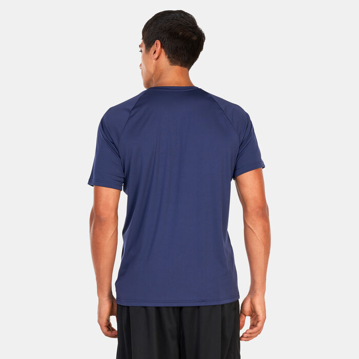 Nike Swim Men's Hydroguard Swimming Top Blue Nike Swim Men's Hydroguard Swimming Top Blue image number 1