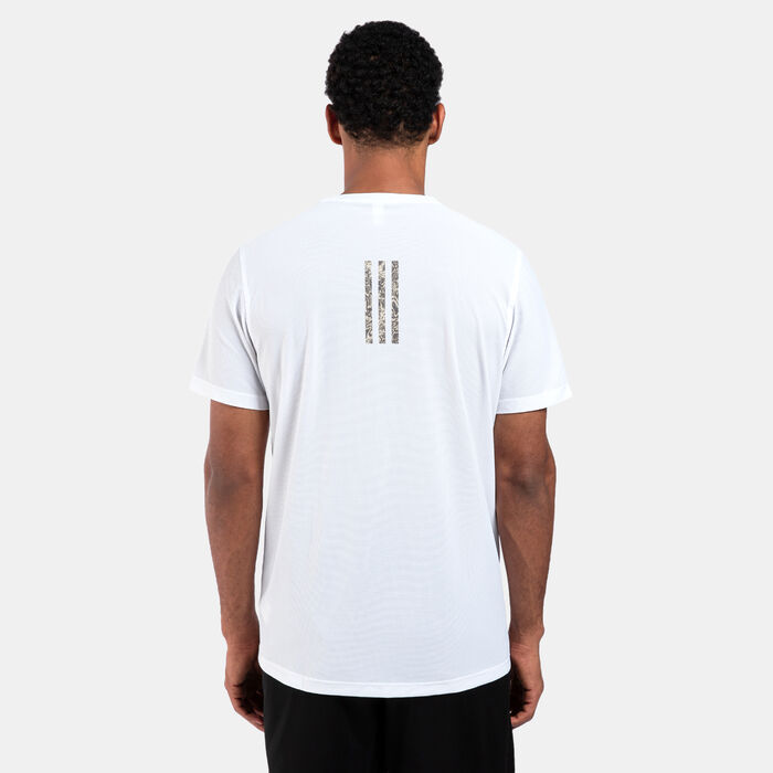 adidas Men's Hyper Reptile Graphic Running T-Shirt White image number 1