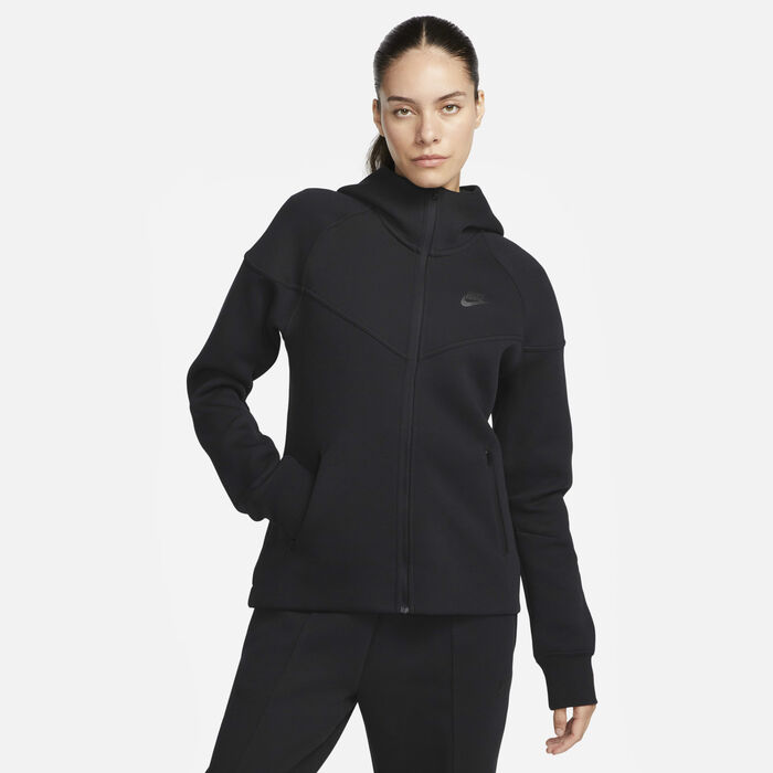 Nike Women's Sportswear Tech Fleece Windrunner Full-Zip Hoodie Black Nike Women's Sportswear Tech Fleece Windrunner Full-Zip Hoodie Black image number 0