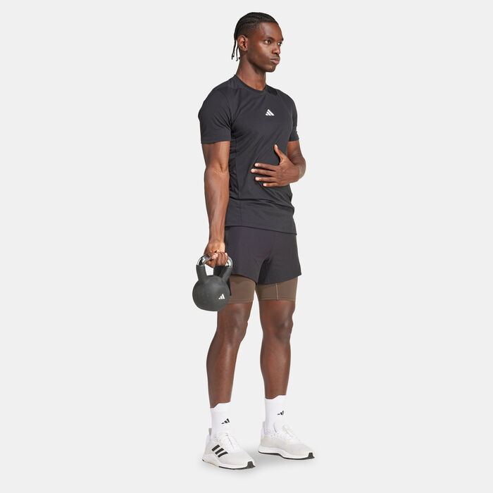 adidas Men's Power 2-In-1 Training Shorts Black adidas Men's Power 2-In-1 Training Shorts Black image number 2