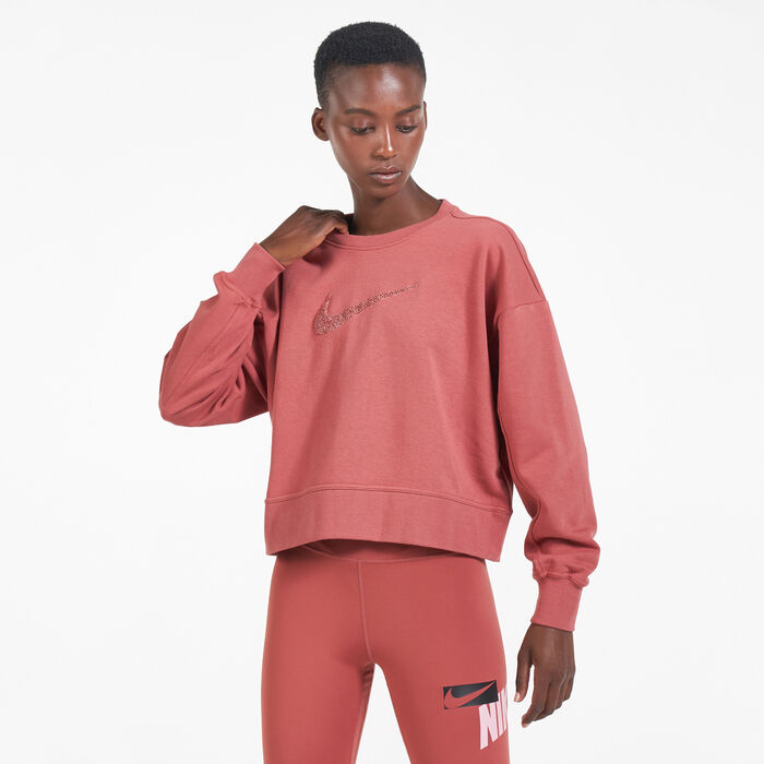 Nike Women's Dri-FIT Get Fit Crew Sweatshirt Pink Nike Women's Dri-FIT Get Fit Crew Sweatshirt Pink image number 0