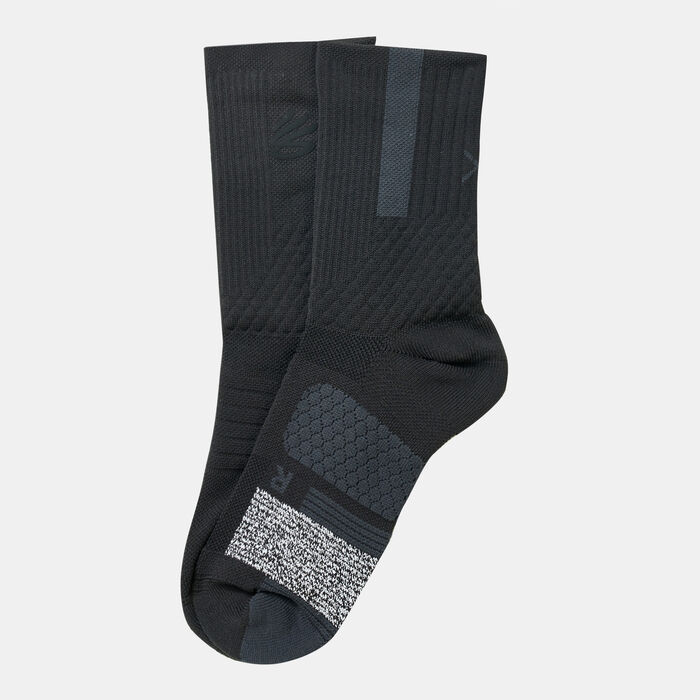 Under Armour Curry ArmourDry Playmaker Crew Socks (1 Pair) Black image number 0