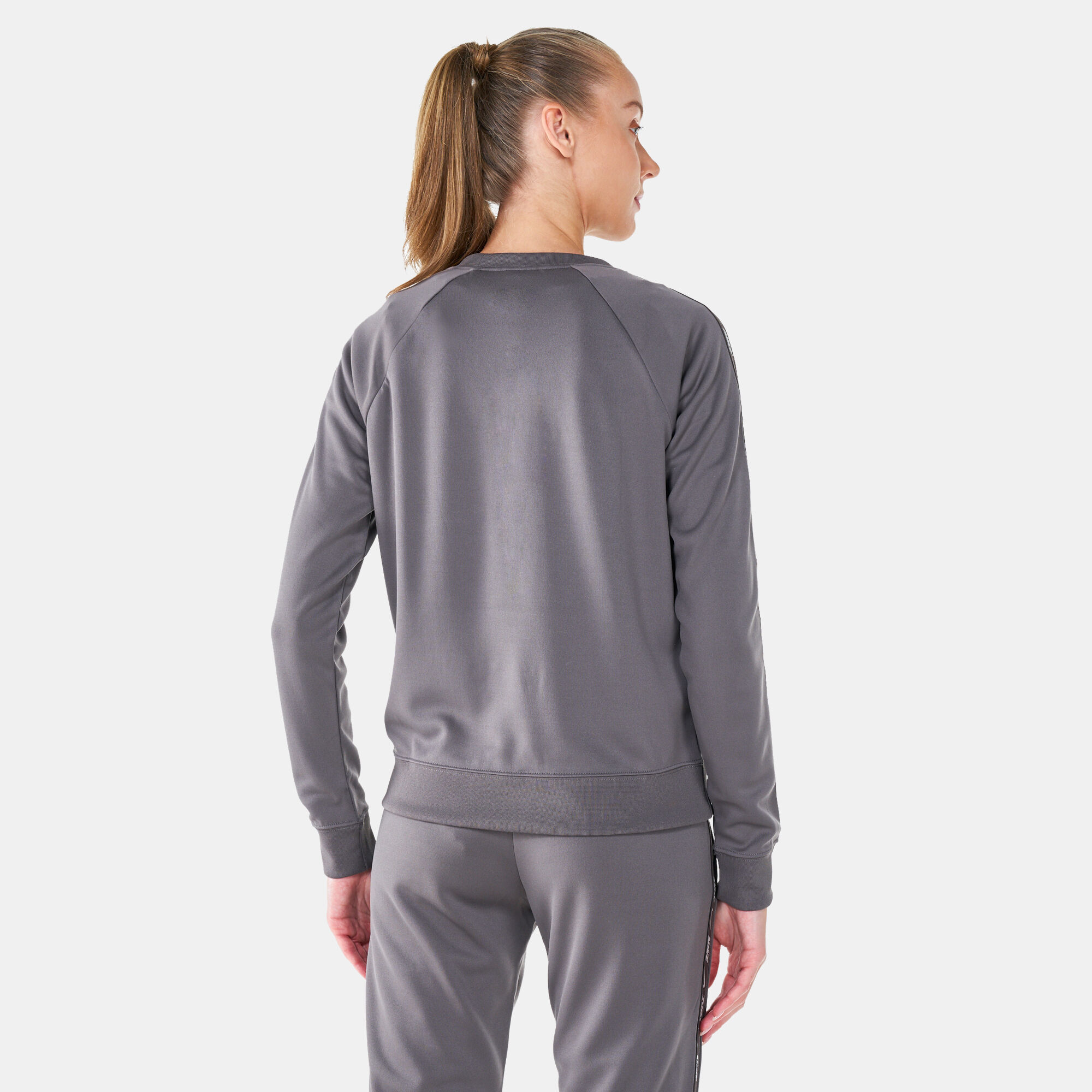 Women s Sportswear Logo Tape Crew Sweatshirt Brown Nike in Qatar SSS