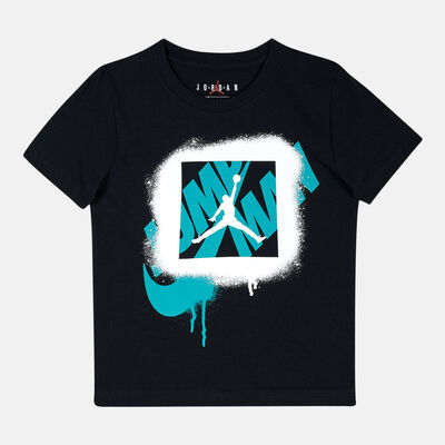 Jordan Kids' Jumpman Stencil Spray T-Shirt Black
