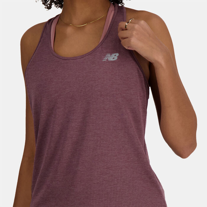 New Balance Women's Athletics Running Tank Top Red image number 6