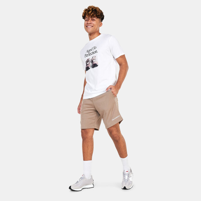 New Balance Men's NB Essentials Fleece Shorts Brown New Balance Men's NB Essentials Fleece Shorts Brown image number 2