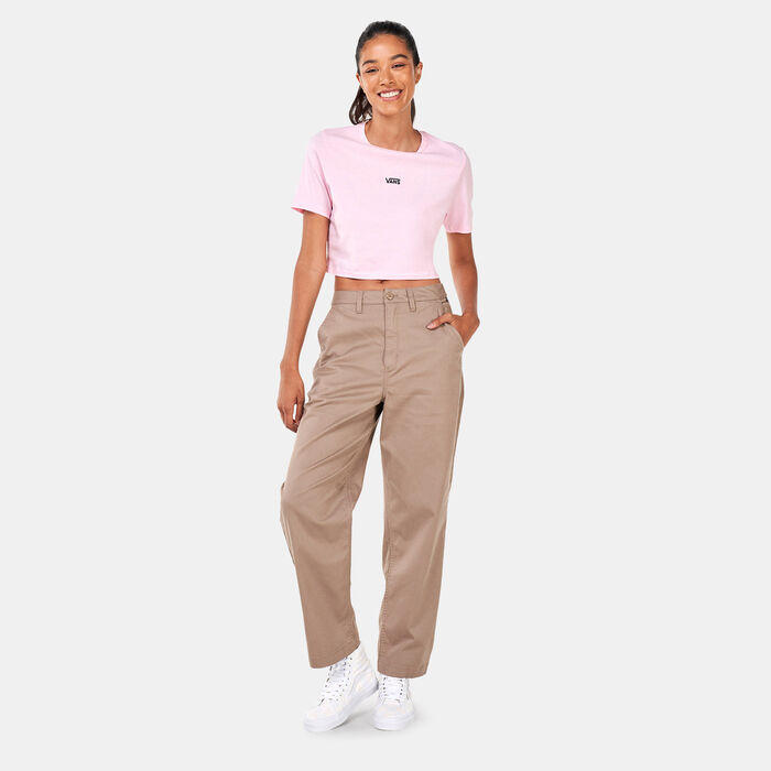 Vans Women's Flying V Crop Top Pink Vans Women's Flying V Crop Top Pink image number 2