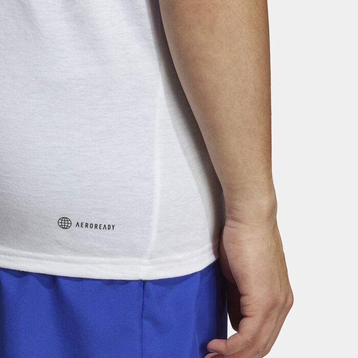 adidas Men's Train Essentials Feelready Training T-Shirt White adidas Men's Train Essentials Feelready Training T-Shirt White image number 4
