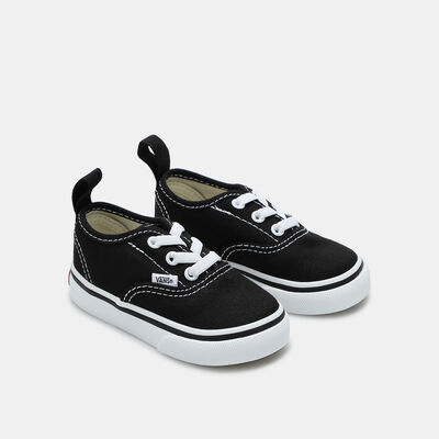 Vans Kids' Authentic Elastic Lace Shoe (Baby and Toddler) Black