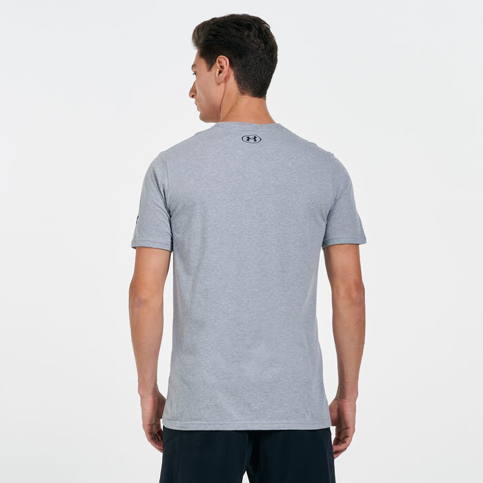 Under Armour Men's Project Rock Brahma Bull T-Shirt Grey Under Armour Men's Project Rock Brahma Bull T-Shirt Grey image number 1