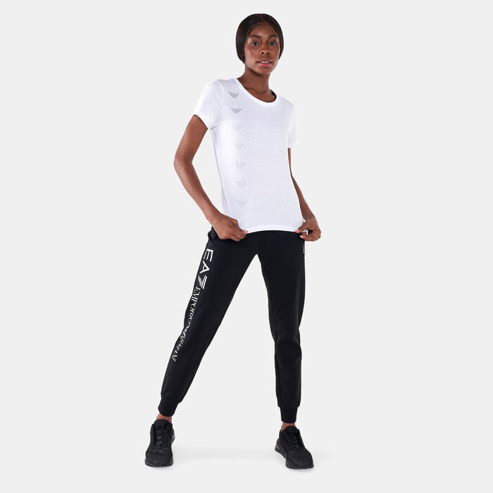 EA7 Emporio Armani Women's Train Logo Series Multilogo T-Shirt White EA7 Emporio Armani Women's Train Logo Series Multilogo T-Shirt White image number 2