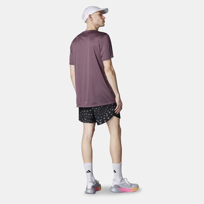adidas Men's Run It T-Shirt Purple adidas Men's Run It T-Shirt Purple image number 1