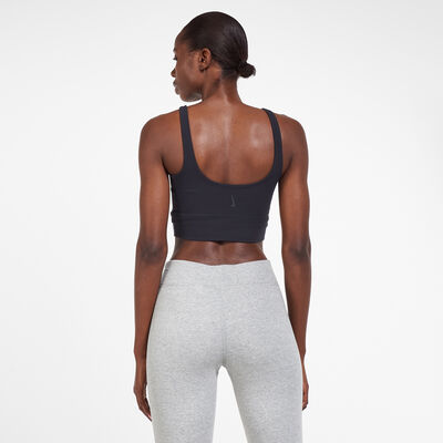 Nike Women's Yoga Luxe Infinalon Crop Top Black Nike Women's Yoga Luxe Infinalon Crop Top Black