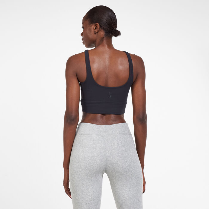 Nike Women's Yoga Luxe Infinalon Crop Top Black Nike Women's Yoga Luxe Infinalon Crop Top Black image number 1