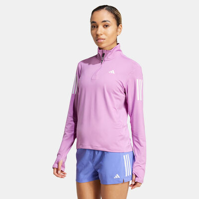 adidas Women's Own the Run 1/2-Zip Running Jacket Purple