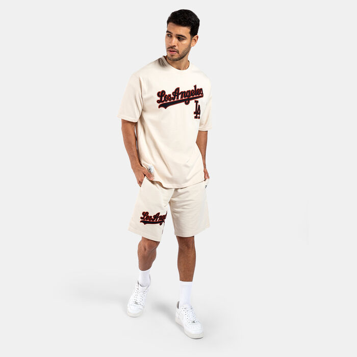 New Era Men's MLB Los Angeles Dodgers T-Shirt Beige image number 2