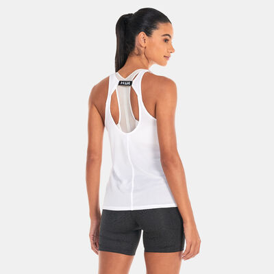 Under Armour Women's UA Fly-By Tank Top White Under Armour Women's UA Fly-By Tank Top White