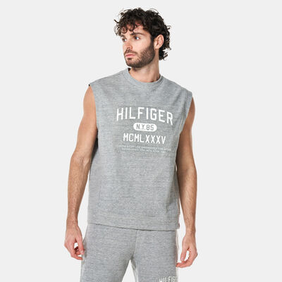 Tommy Hilfiger Men's Graphic Sleeveless Sweatshirt Grey