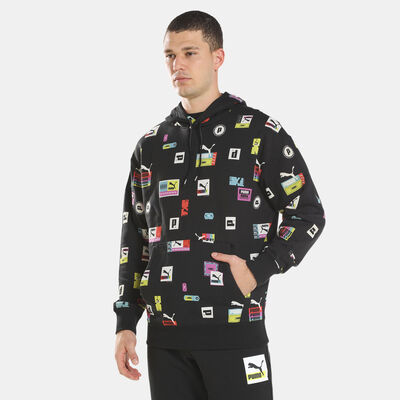 PUMA Men's Brand Love All-Over-Print TR Hoodie Black