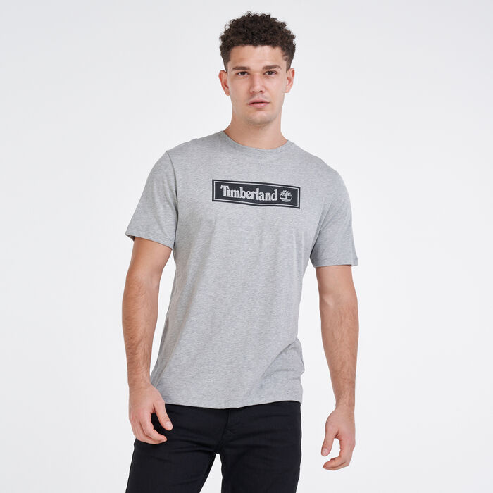Timberland Men's Linear Logo T-Shirt Grey Timberland Men's Linear Logo T-Shirt Grey image number 0