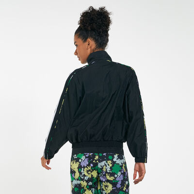 adidas Women's Floral Piping Woven Track Jacket Black adidas Women's Floral Piping Woven Track Jacket Black