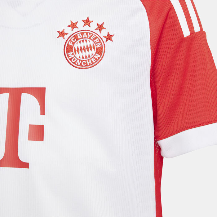 adidas Kids' FC Bayern Munich Home Jersey - 2023/24 White adidas Kids' FC Bayern Munich Home Jersey - 2023/24 White image number 2