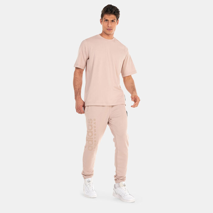 adidas Men's Lounge T-Shirt Beige adidas Men's Lounge T-Shirt Beige image number 2