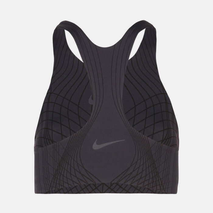 Nike Women’s Swoosh Phoenix Medium-Support Padded Sports Bra Grey image number 1