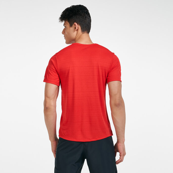Nike Men's Dri-FIT Miler T-Shirt Red Nike Men's Dri-FIT Miler T-Shirt Red image number 1