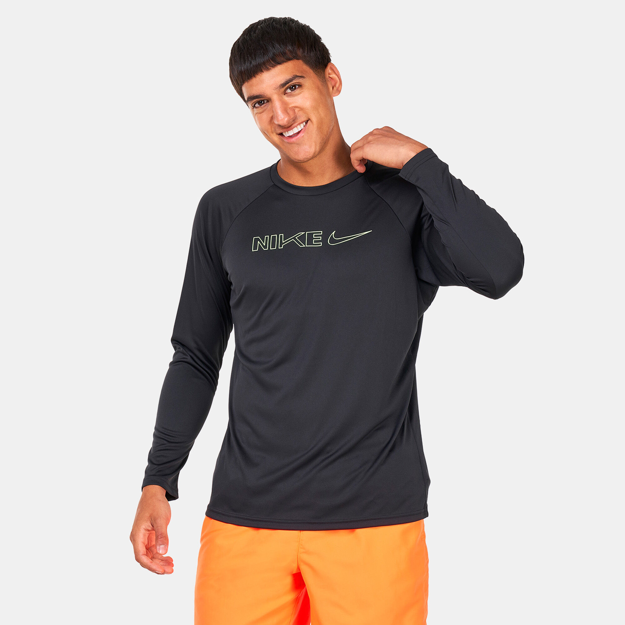Men s Long Sleeve Rashguard Black Nike Swim in Qatar SSS