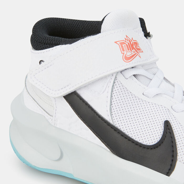 Nike Kids' Team Hustle D 10 FlyEase Shoe (Older Kids) White Nike Kids' Team Hustle D 10 FlyEase Shoe (Older Kids) White image number 4