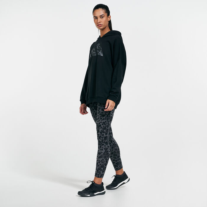 adidas Women's Sportswear Hoodie Black adidas Women's Sportswear Hoodie Black image number 2
