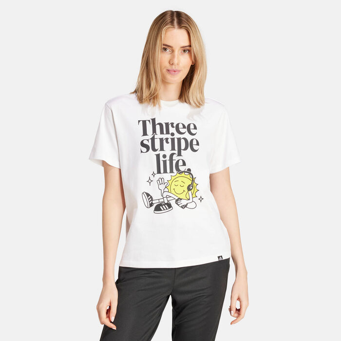 adidas Women's Positivity Graphic T-Shirt White adidas Women's Positivity Graphic T-Shirt White image number 0