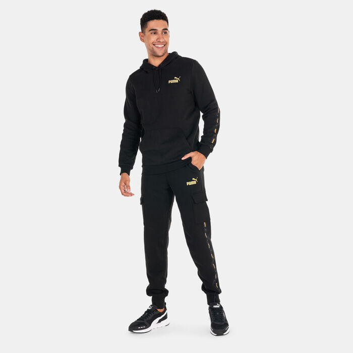 PUMA Men's GOLDEN! Tape Hoodie Black image number 2