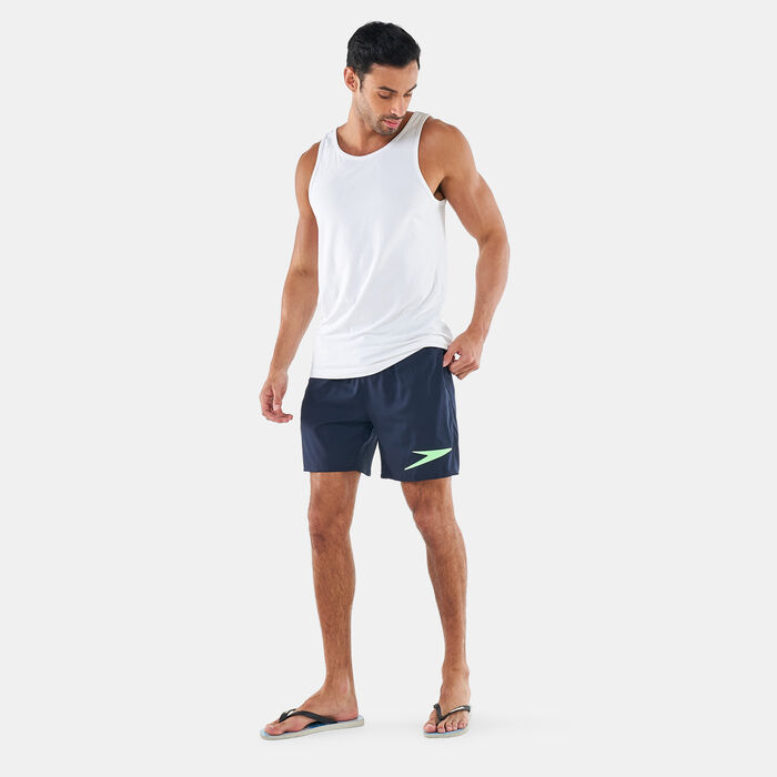 Speedo Men's Sport Logo 16" Swimming Water Shorts Blue Speedo Men's Sport Logo 16" Swimming Water Shorts Blue image number 4