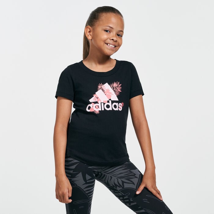 adidas Kids' Tropical Sports Graphic T-Shirt Black adidas Kids' Tropical Sports Graphic T-Shirt Black image number 0
