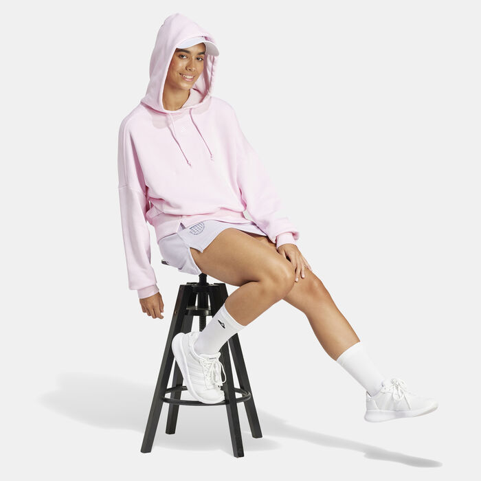 adidas Women's Lounge Logo Hoodie Pink adidas Women's Lounge Logo Hoodie Pink image number 2