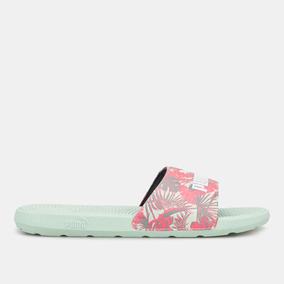 PUMA Women's Cool Cat 2.0 Flower Slides Red
