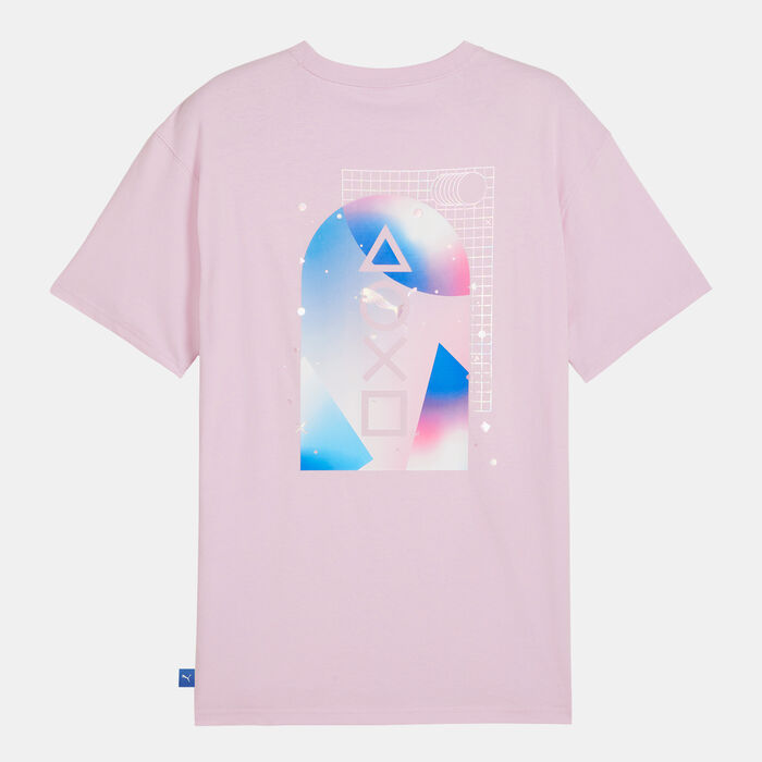 PUMA Men's x PlayStation Elevated T-Shirt Pink image number 1